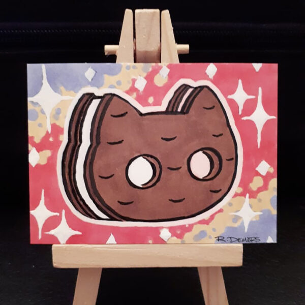 Rob Demers Art - Sketch Card Portfolio - Cookie Cat