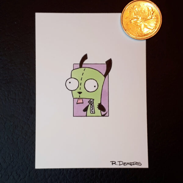 Rob Demers Art - Sketch Card Portfolio - Invader Zim GIR