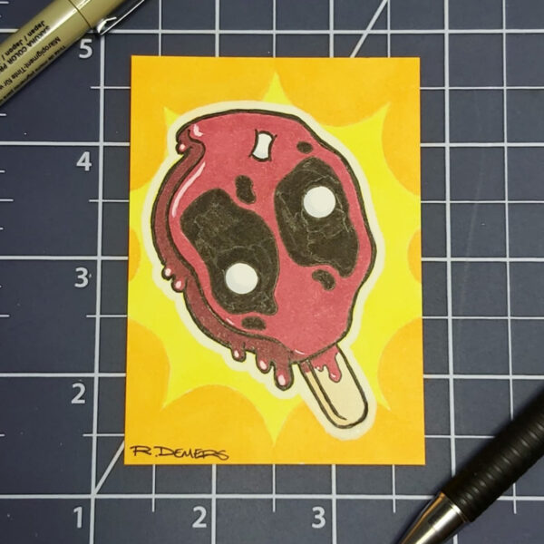 Rob Demers Art - Deadpool Popsicle Sketch Card