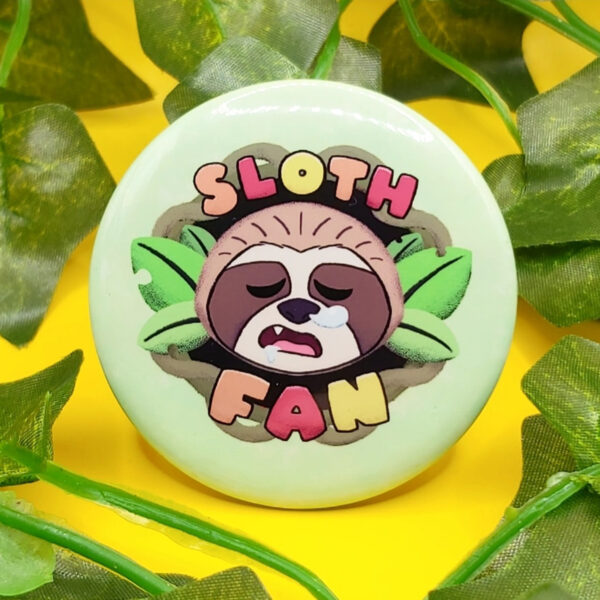 Rob Demers Art - Sloth Fan Button