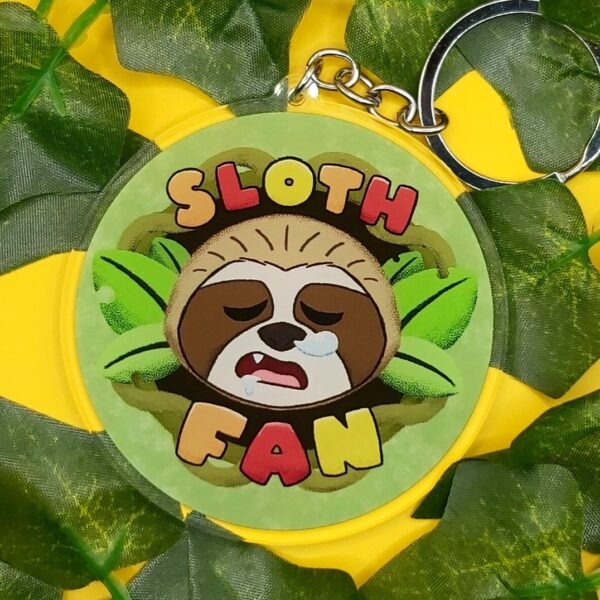 Rob Demers Art - Sloth Fan Keychain