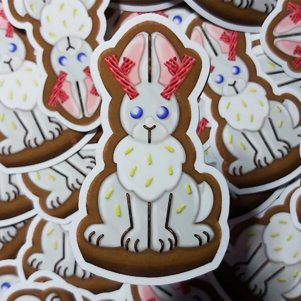 Rob Demers Art - Cryptid Cookies Jackalope Sticker
