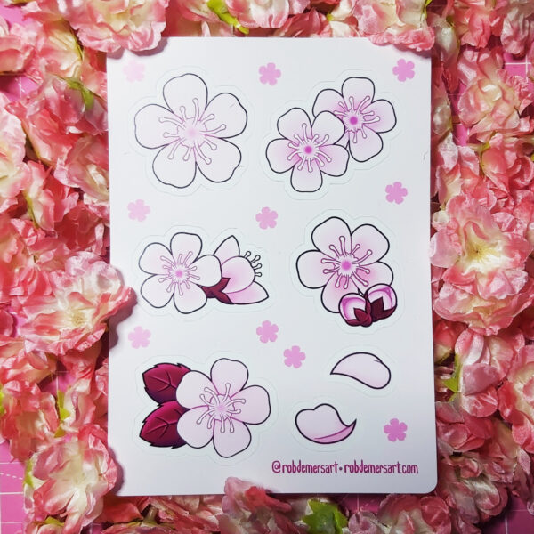 Rob Demers Art - Anna's Cherry Blossoms Sticker Sheet