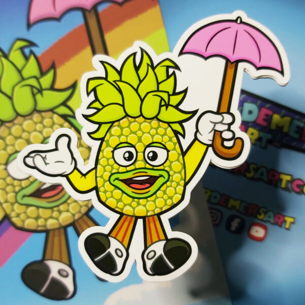 Rob Demers Art - Telefrancais Ananas Sticker