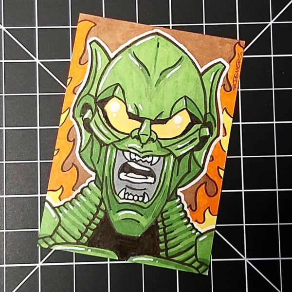 Rob Demers Art - Sketch Cards Portfolio - Green Goblin sketch card