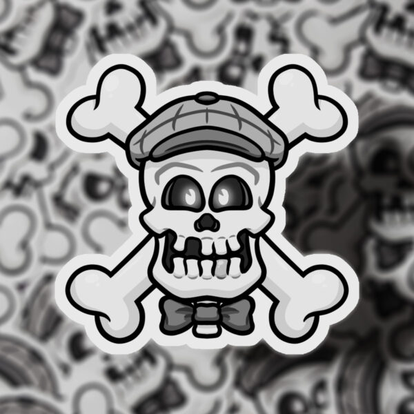 Rob Demers Art - Toon Skull and Crossbones Stickers