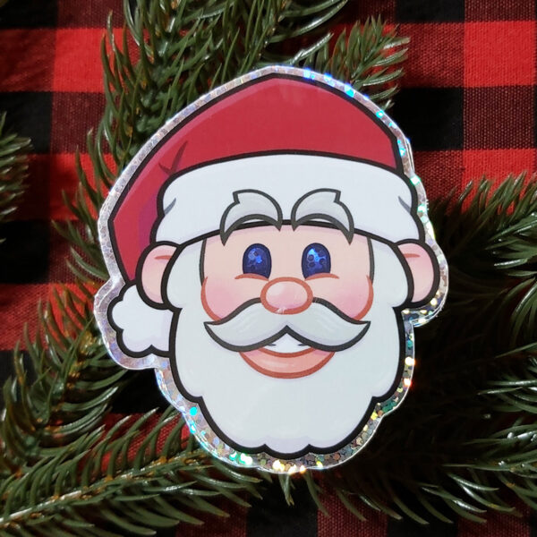 Rob Demers Art - Santa Claus Glitter Foil Stickers