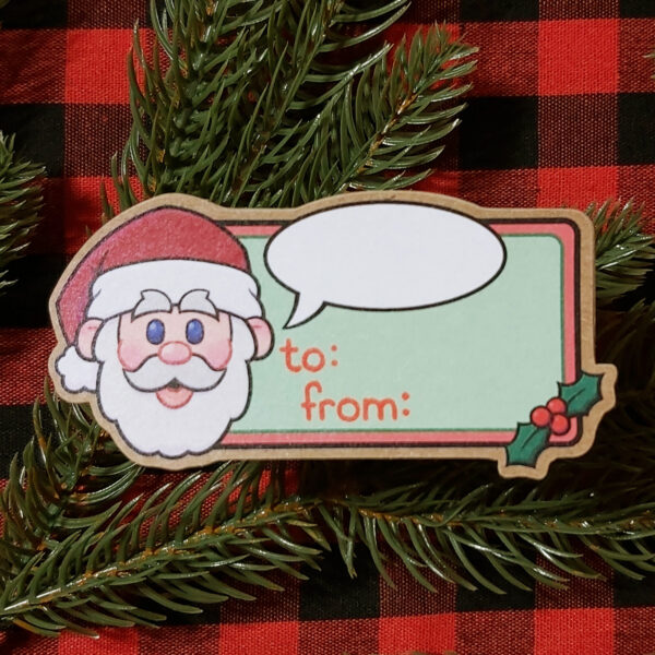 Rob Demers Art - Santa Says Basic Expression Gift Tag Stickers