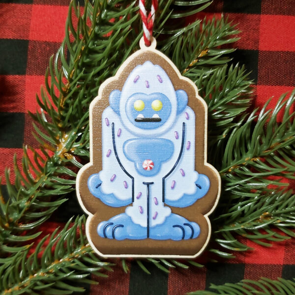 Rob Demers Art - Cryptid Cookies Yeti Wood Ornaments