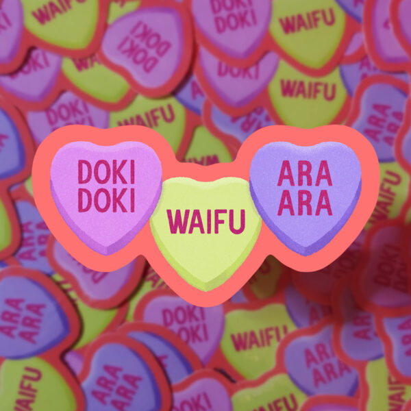 Rob Demers Art - Otaku Candy Heart Stickers