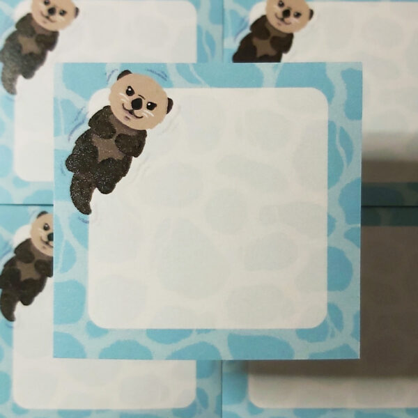 Rob Demers Art -Sea Otter Sticky Note Pads