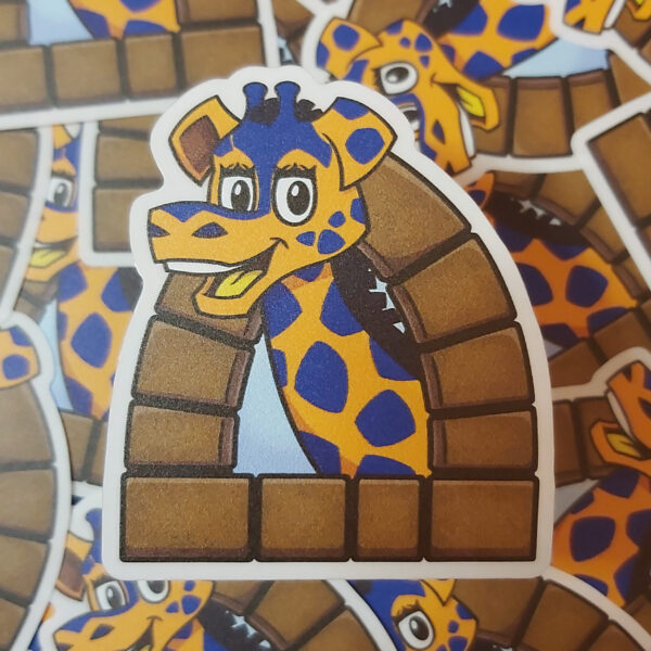 Rob Demers Art - The Friendly Giant's Jerome the Giraffe Transparent Stickers