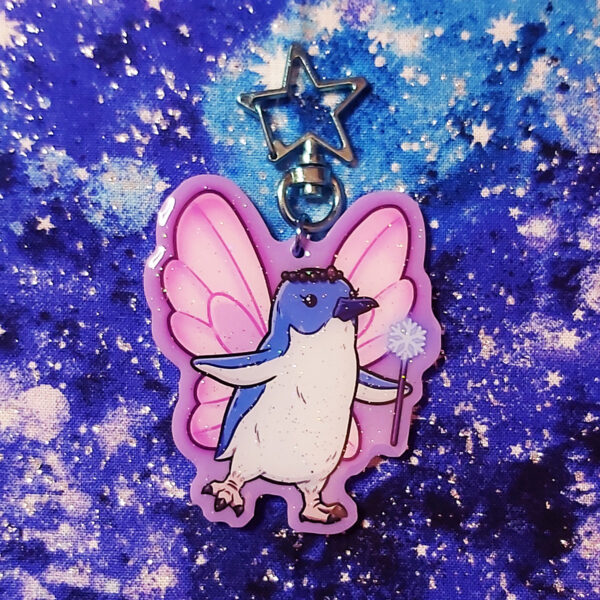 Rob Demers Art - Fairy Penguin Acrylic Keychain