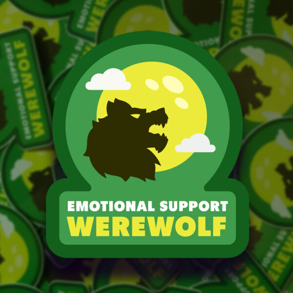 Rob Demers Art - Emotional Support Werewolf Stickers