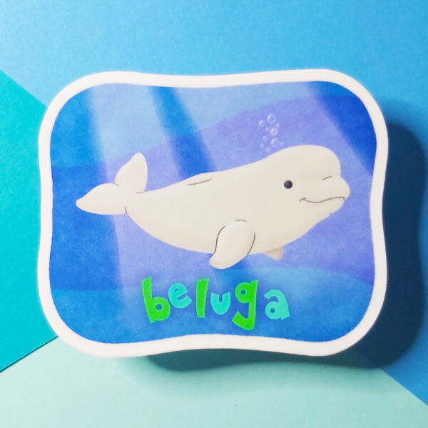 Rob Demers Art - Canadian Animals Beluga Whale Stickers