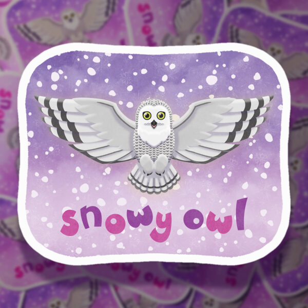 Rob Demers Art - Canadian Animals Snowy Owl Stickers