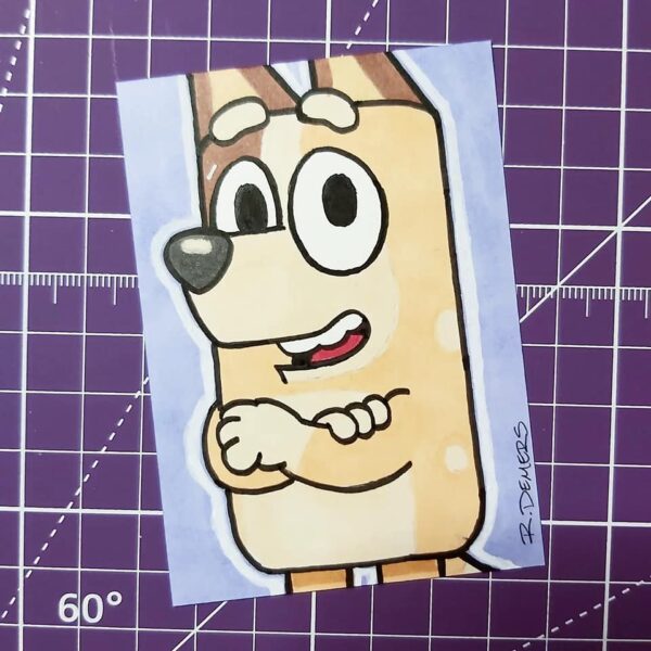 Chili Heeler Sketch Card