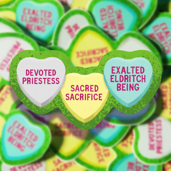 Rob Demers Art - Eldritch Candy Hearts Stickers