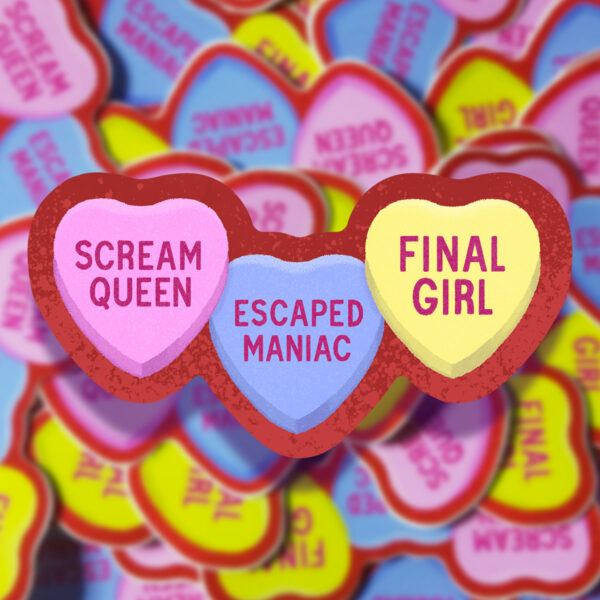 Rob Demers Art - Slasher Movie Candy Hearts Stickers