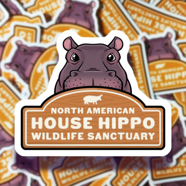 Rob Demers Art - North American House Hippo Wildlife Sanctuary Stickers