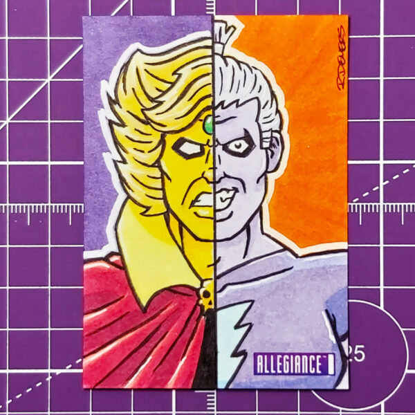Adam Warlock and Magus sketch card