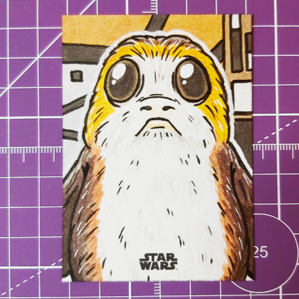 Porg sketch card