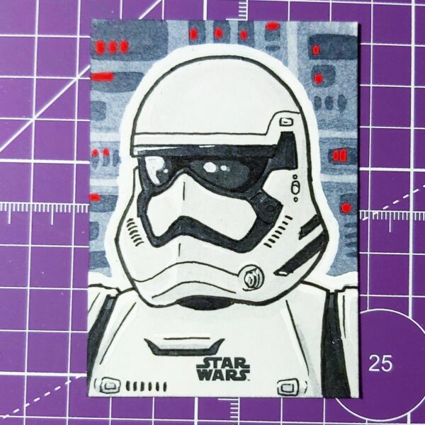 First Order Stormtrooper sketch card
