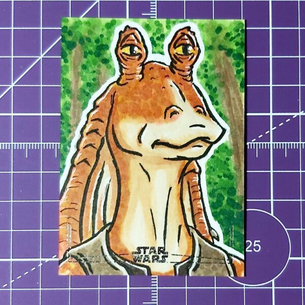 Jar Jar Binks sketch card