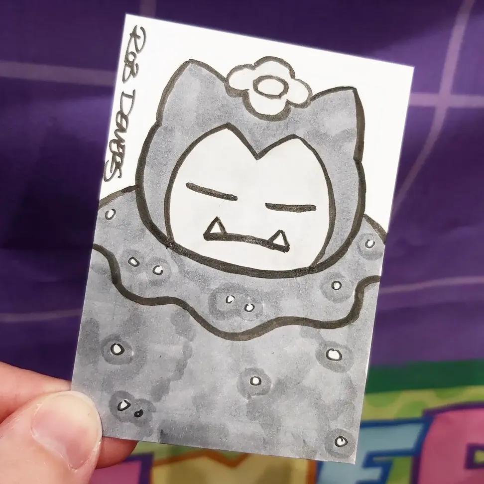 Custom Black and White Sketch Card Commission - Image 3