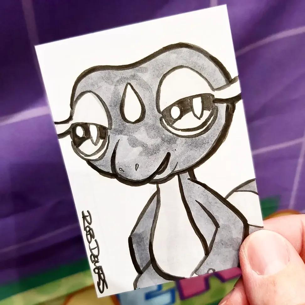 Custom Black and White Sketch Card Commission - Image 5